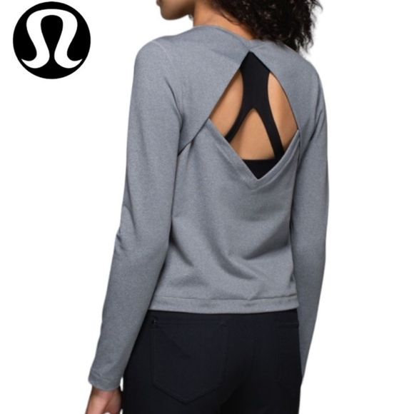 Lululemon back up top sweatshirt for running long sleeves activewear stretch 8. - Picture 1 of 16